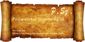 Polanszky Szeveréd névjegykártya